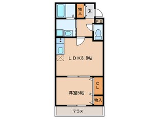 モンサント田中町の物件間取画像